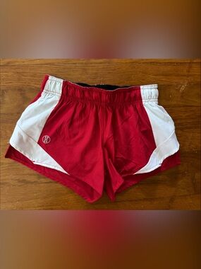 Holloway Red and White Girls' Athletic Shorts